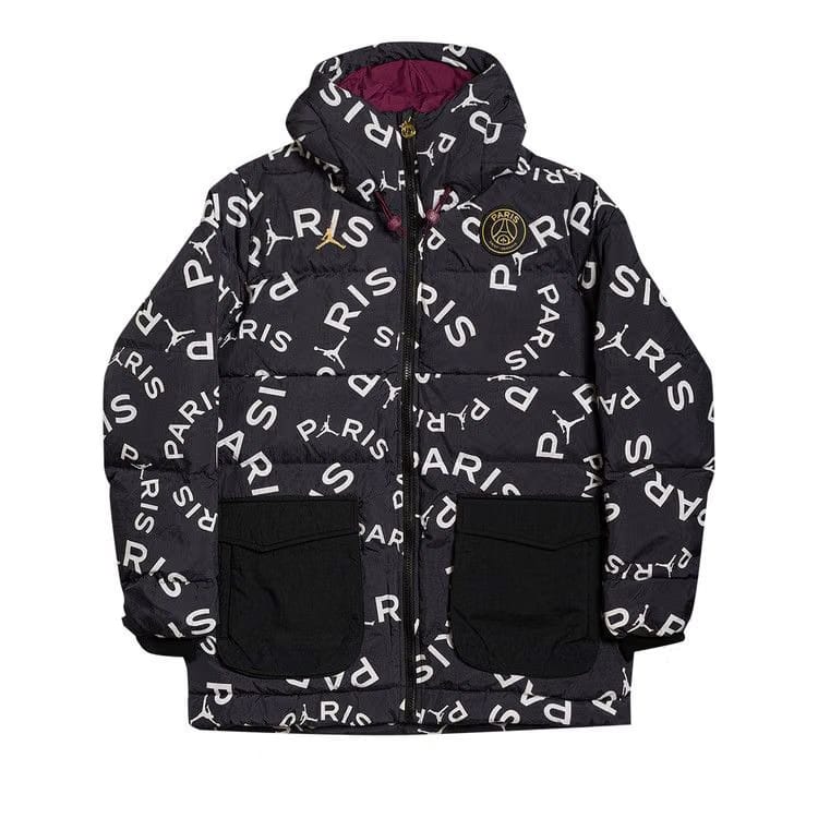 Air Jordan x Paris Saint-Germain Down AOP Parka Black