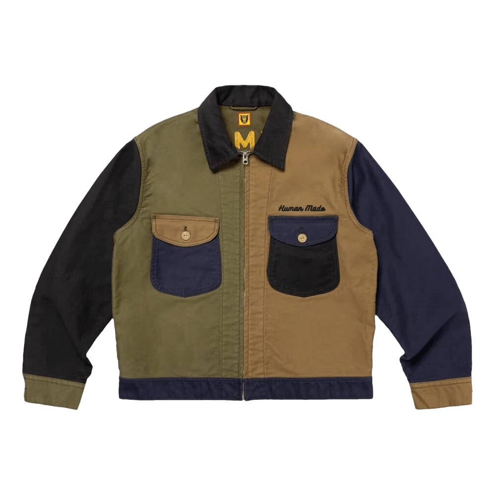 Human Made Zip Up Work Jacket Navy