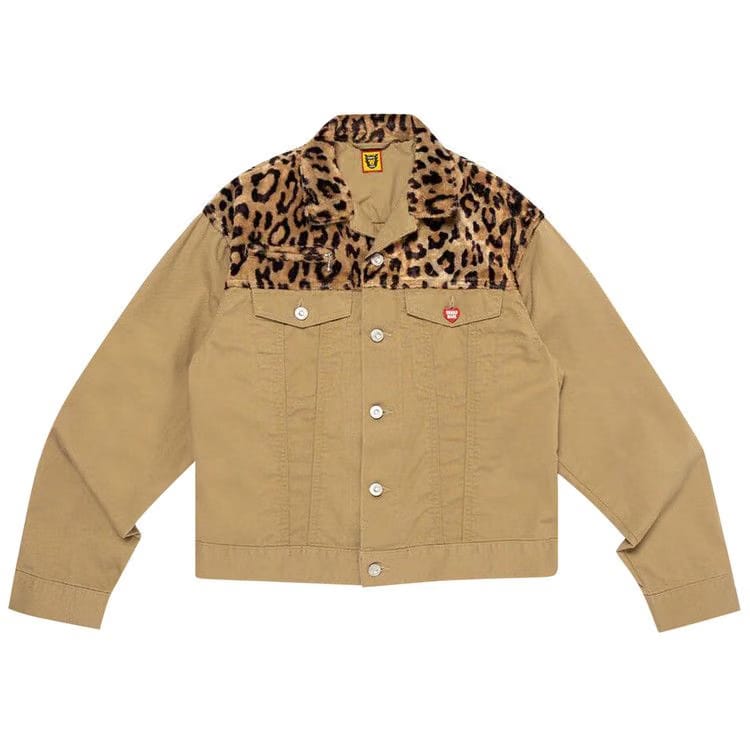 Human Made Leopard Denim Work Jacket Beige