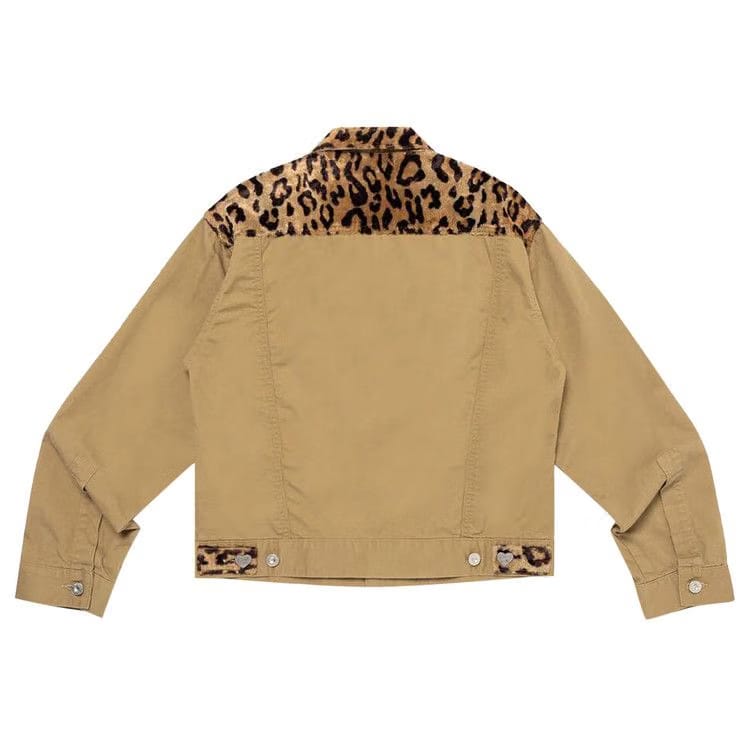 Human Made Leopard Denim Work Jacket Beige