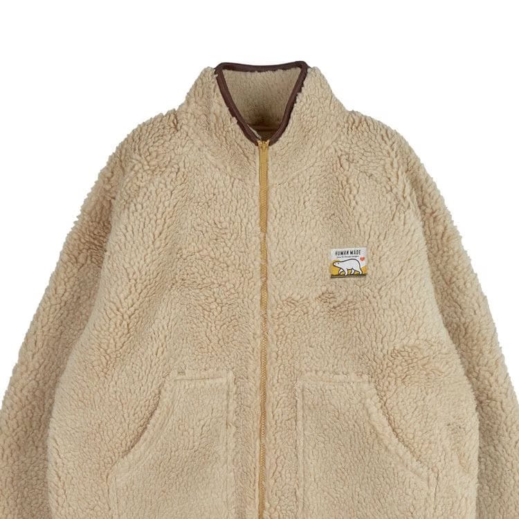Human Made Boa Fleece Jacket Beige