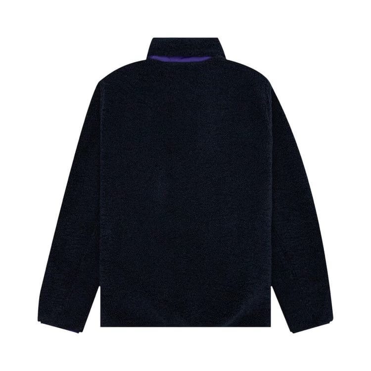 Brain Dead Teddy Sherpa Half Zip Jacket Navy