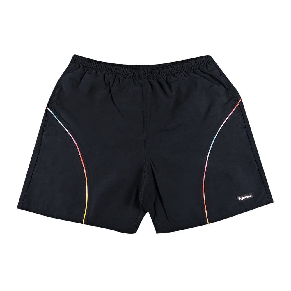 Supreme Gradient Piping Water Shorts Black