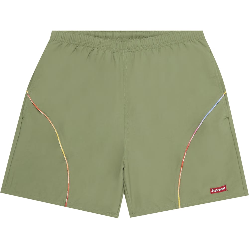 Supreme Gradient Piping Water Shorts Olive
