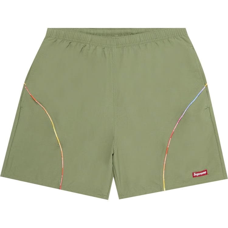 Supreme Gradient Piping Water Shorts Olive
