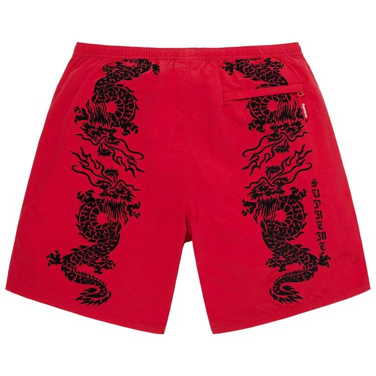 Supreme Dragon Water Shorts Red
