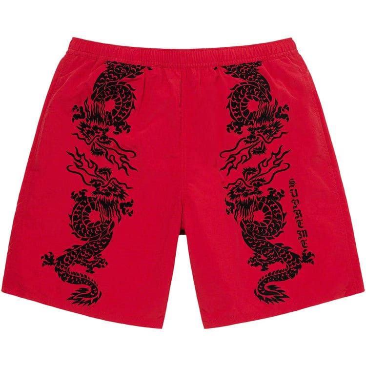 Supreme Dragon Water Shorts Red