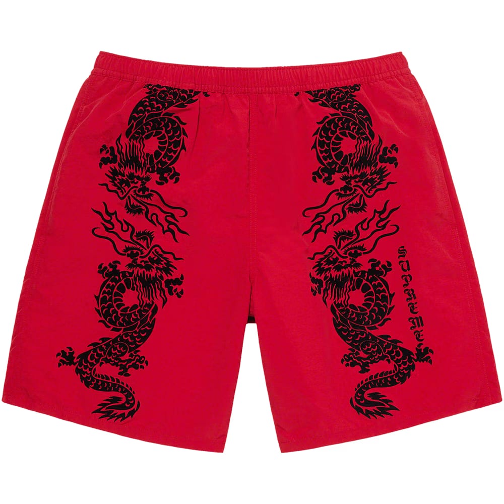 Supreme Dragon Water Shorts Red