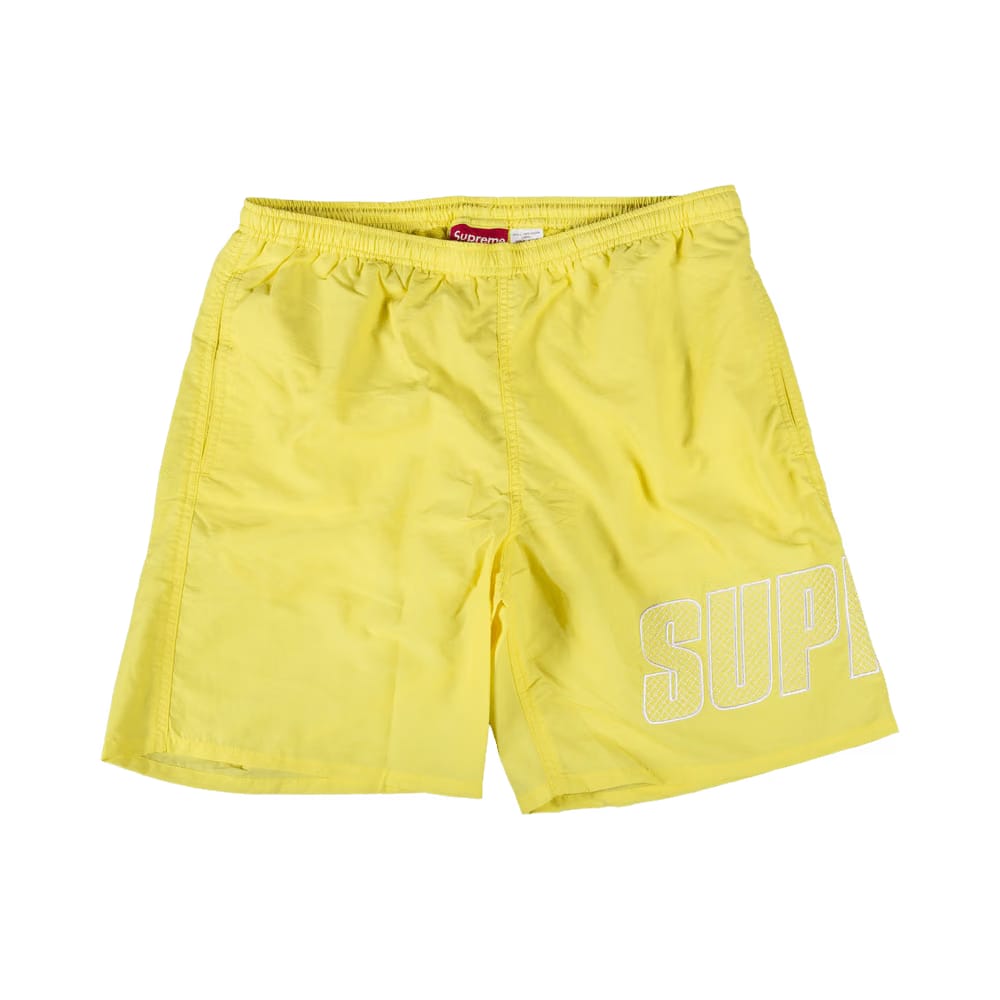 Supreme Logo Appliqué Water Shorts Yellow