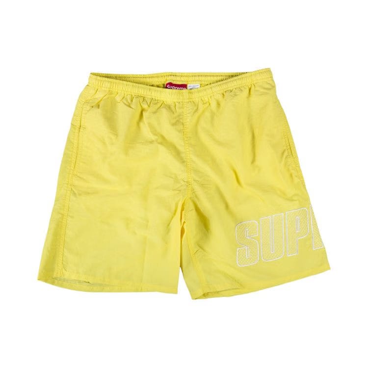 Supreme Logo Appliqué Water Shorts Yellow