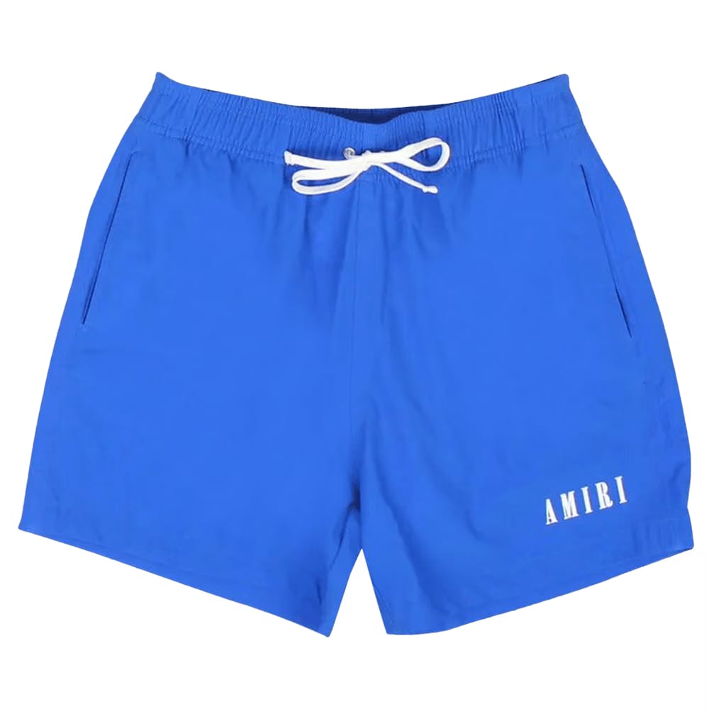 Amiri Core Logo Swim Trunks Pond Blue