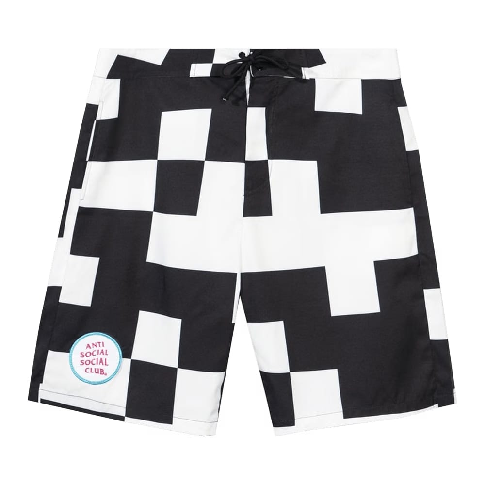 Anti Social Social Club Kook Board Shorts Black/White