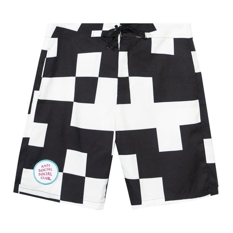 Anti Social Social Club Kook Board Shorts Black/White