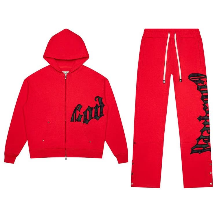Godspeed OG Logo Sweatsuit Red Plaid