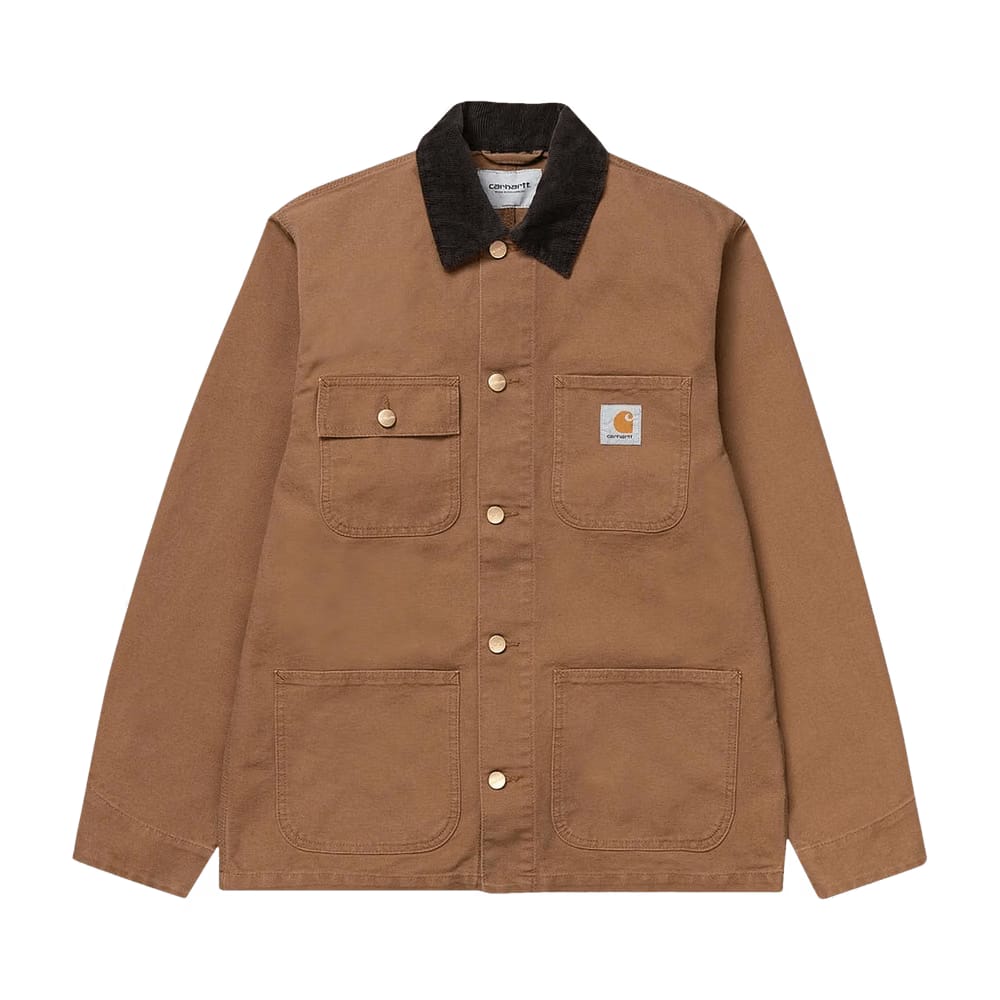 Carhartt WIP Aged Canvas Michigan Chore Coat Hamilton Brown