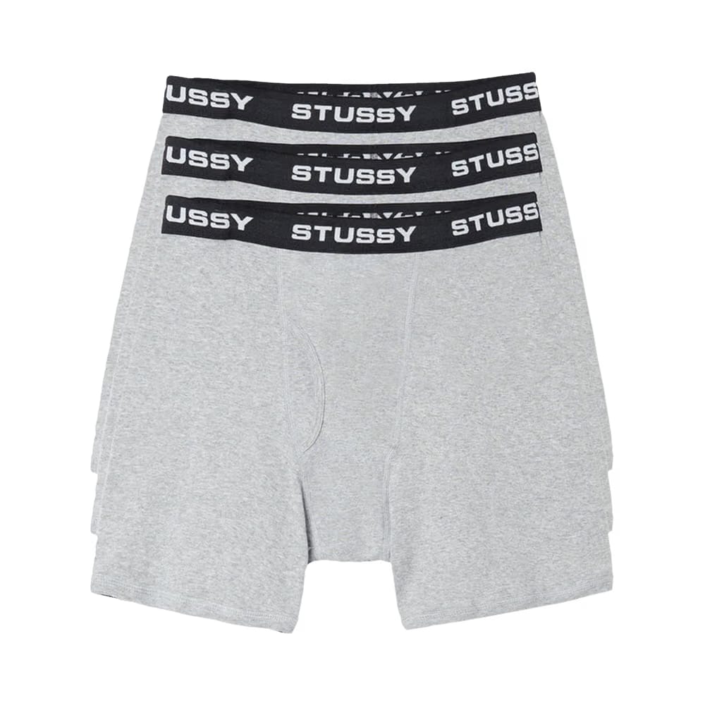 Stussy Boxer Briefs (3 Pack) Grey Heather