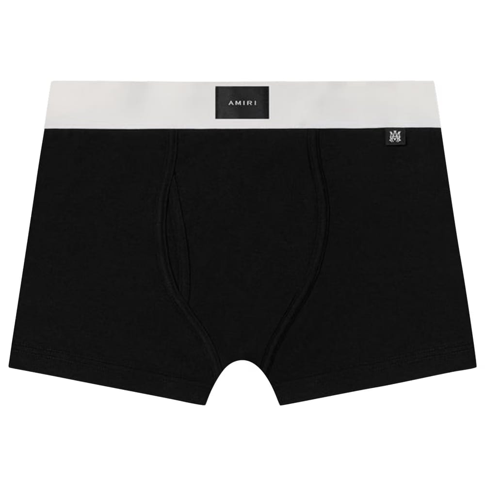 Amiri Front Label Boxers Black/White