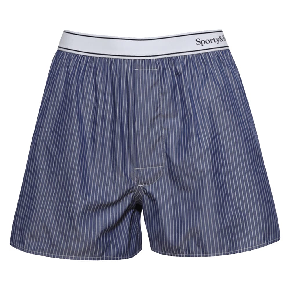 Sporty & Rich Serif Logo Boxer Navy/White