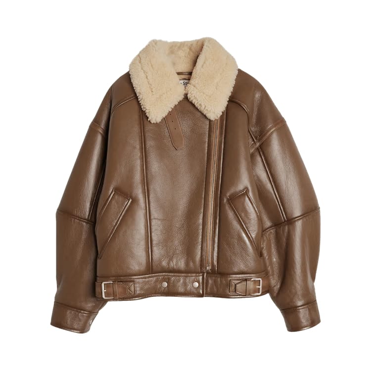 Acne Studios Shearling Jacket Brown/Light Camel