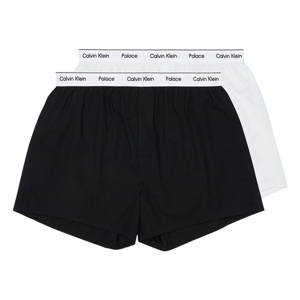 Palace x Calvin Klein Woven Boxers 2Pk Classic White/Black