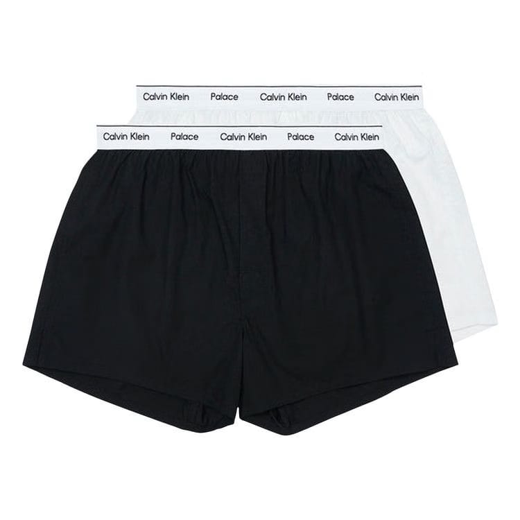 Palace x Calvin Klein Woven Boxers 2Pk Classic White/Black