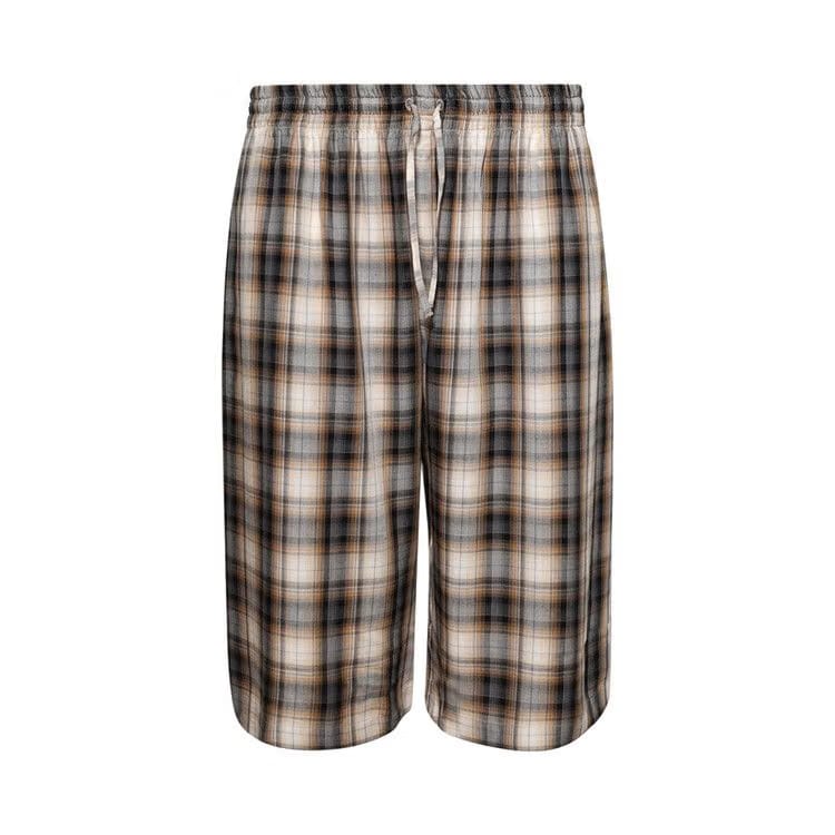 Acne Studios Plaid Skater Shorts Beige