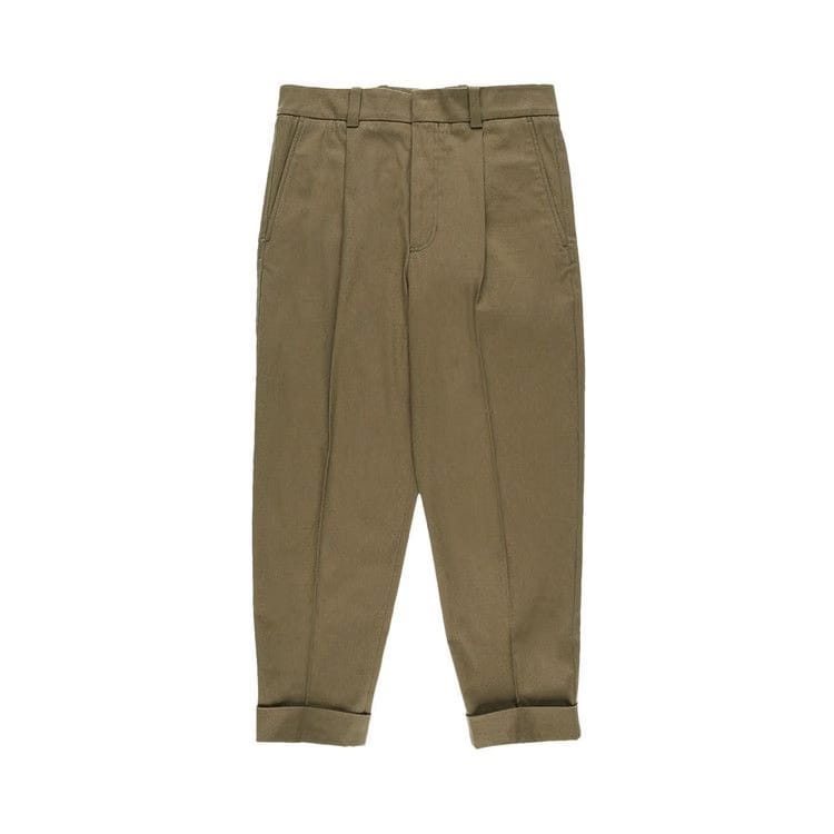 Acne Studios Cropped Trousers Olive Green