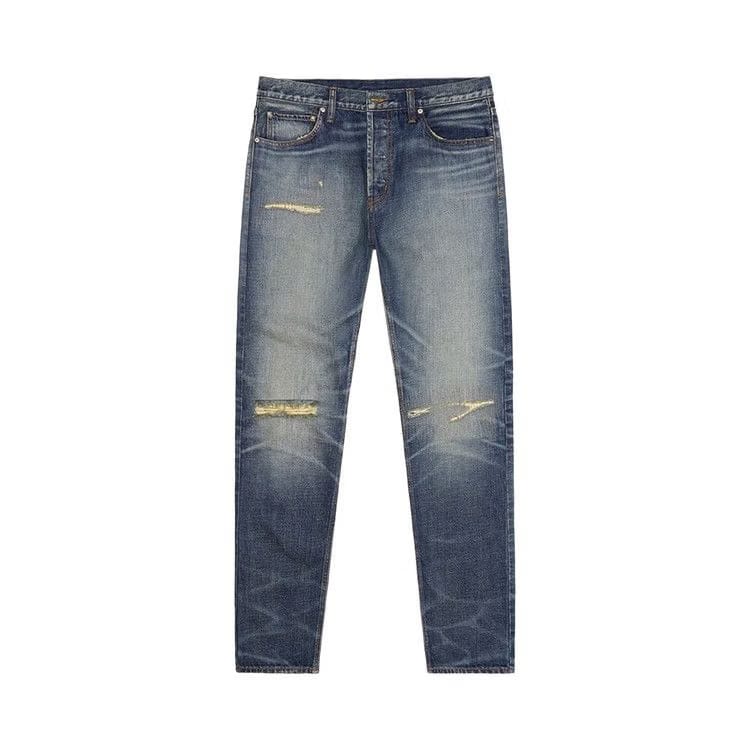 Fear of God Essentials Denim Pant Light Indigo Distress Wash