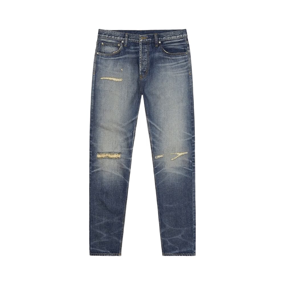 Fear of God Essentials Denim Pant Light Indigo Distress Wash