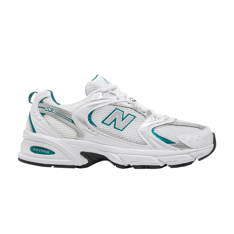 New Balance 530 White Silver Green