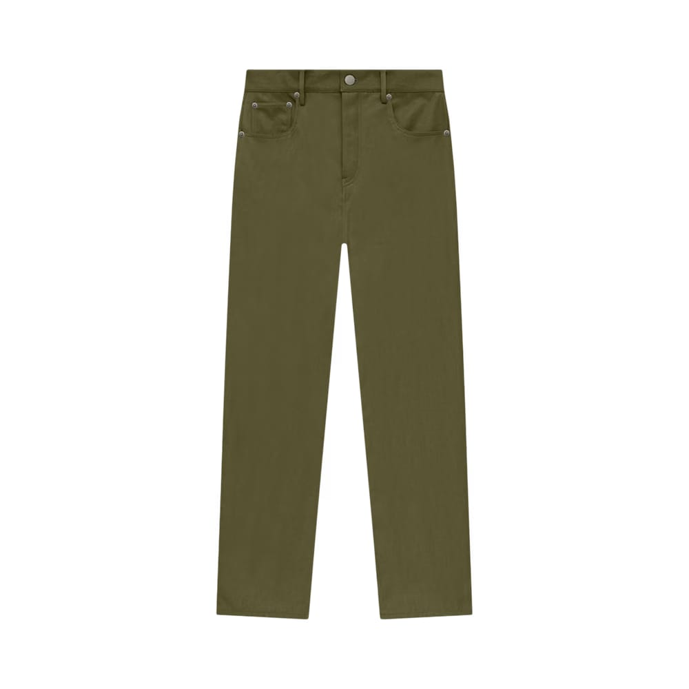 Fear of God Essentials Textured Nylon 5-Pocket Pant Military