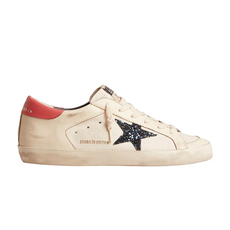 Golden Goose Wmns Superstar LTD 'White Blue Red Glitter'