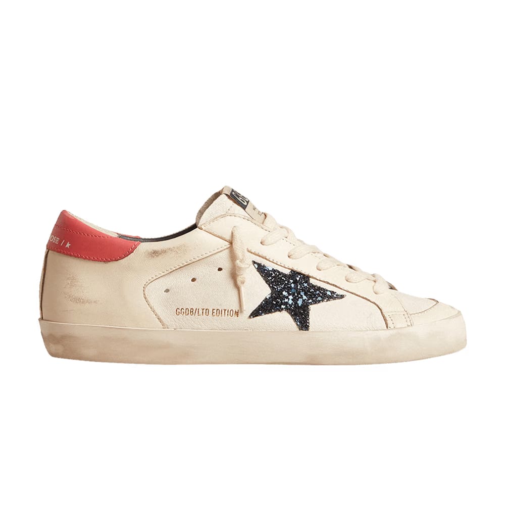 Golden Goose Wmns Superstar LTD 'White Blue Red Glitter'