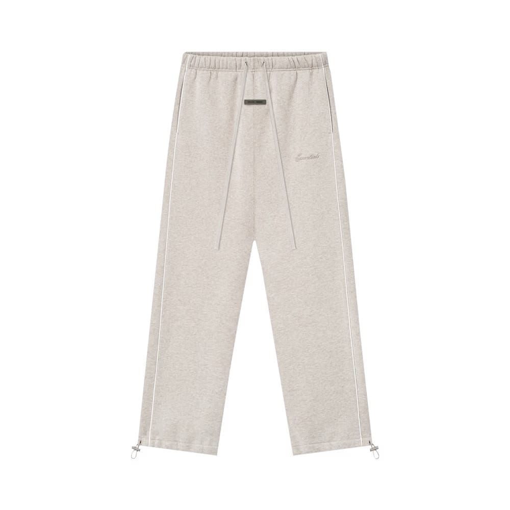 Fear of God Essentials Relaxed Fleece Sweatpant With Piping Heather Stone/Cloud White