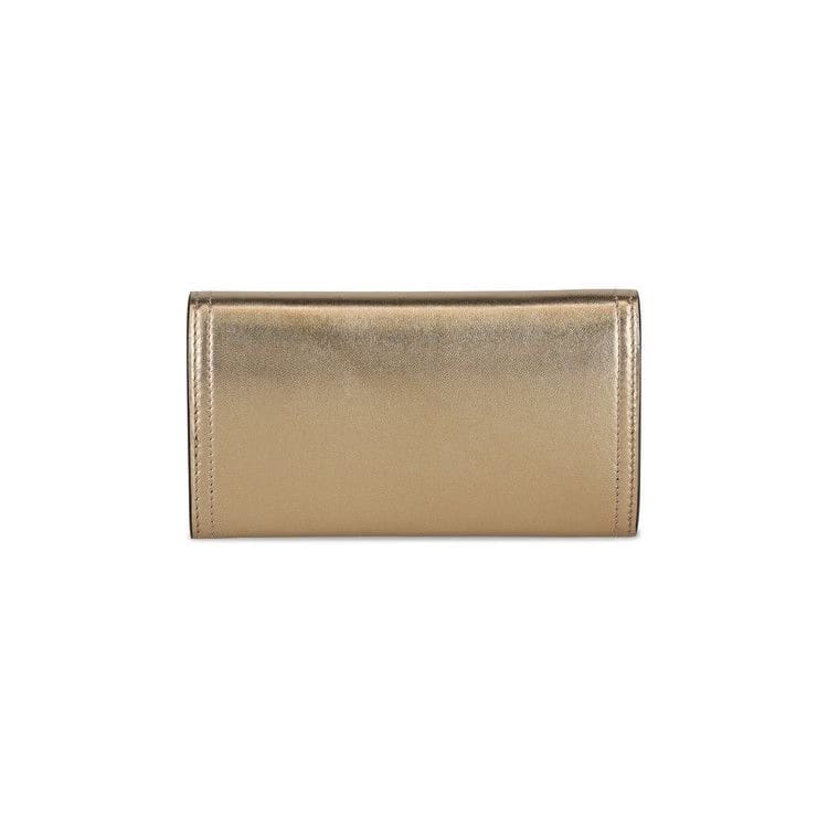 Moschino Crystal Embellished Belt Logo Lettering Crossbody Bag Gold