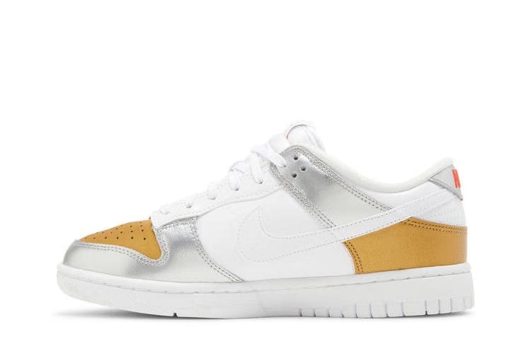 Nike Dunk Low White Gold Silver