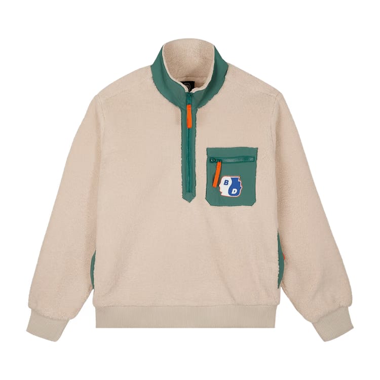Brain Dead Yin Yang Half Zip Jacket Cream