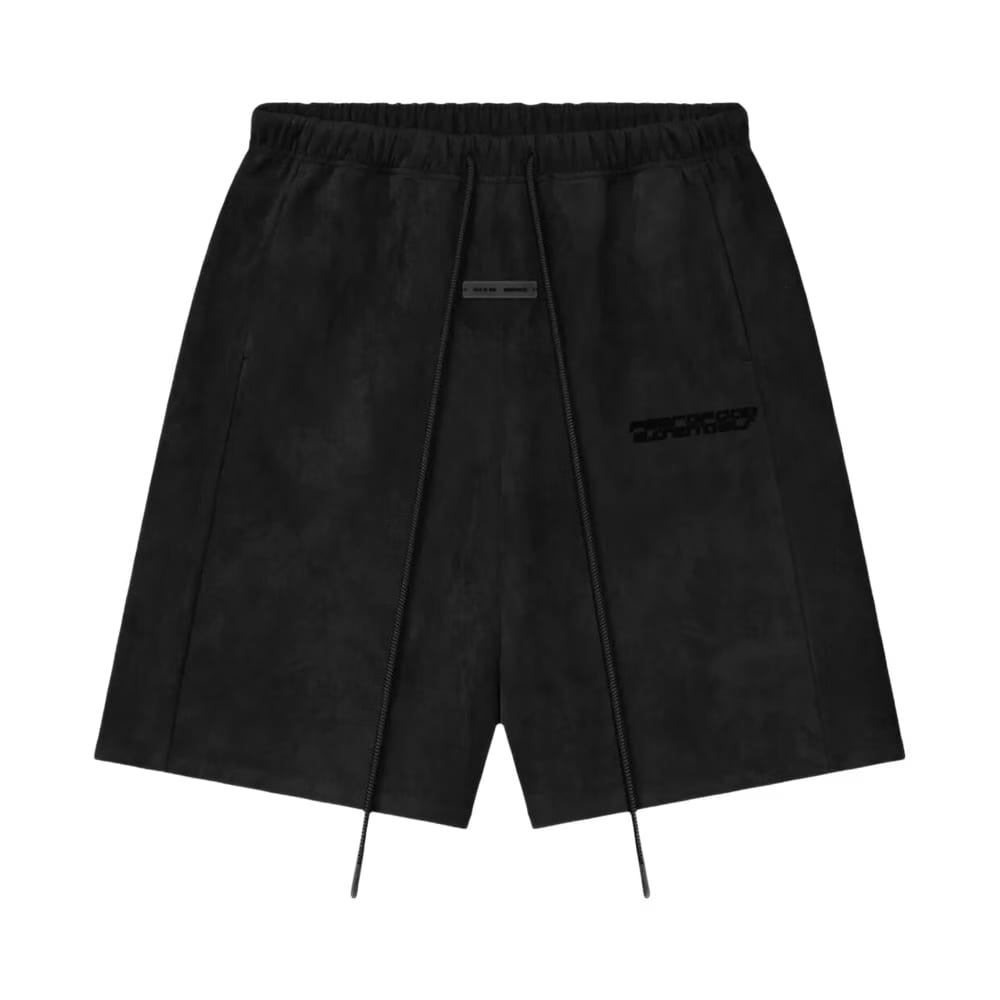 Fear of God Essentials Suede Fleece Relaxed Shorts Vintage Black