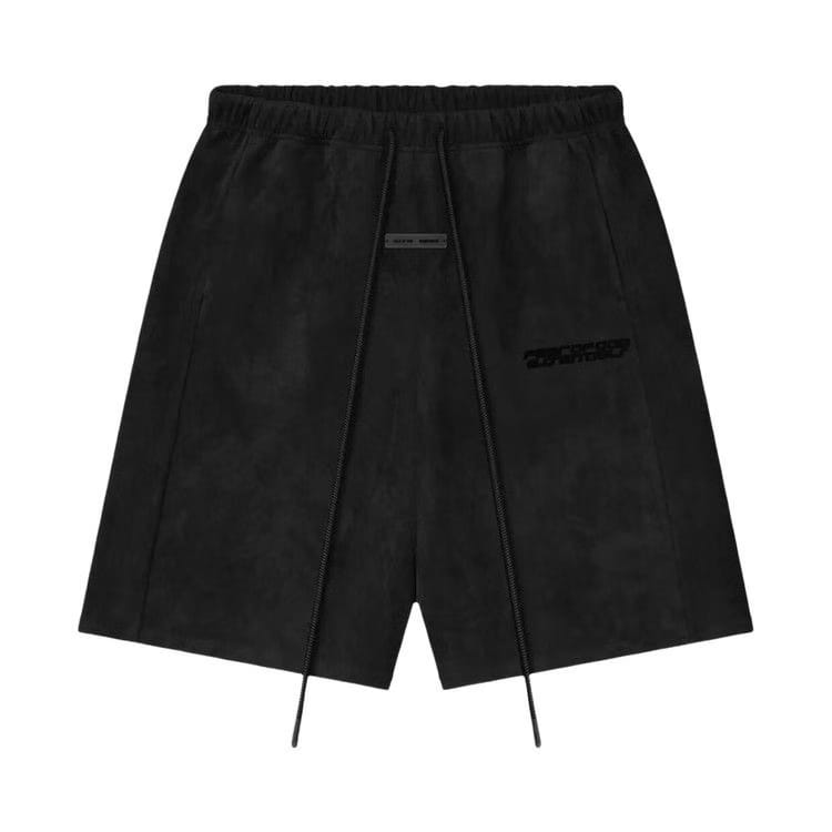Fear of God Essentials Suede Fleece Relaxed Shorts Vintage Black