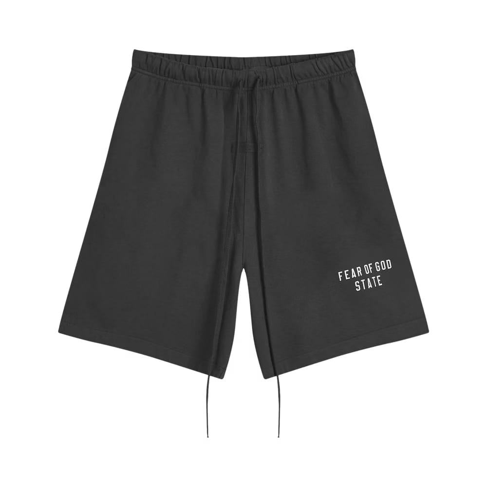 Fear of God Essentials Heavy Jersey Soccer Shorts Black