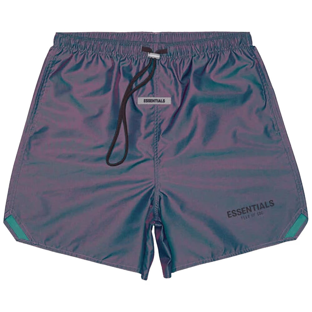 Fear of God Essentials Iridescent Nylon Running Shorts Multicolor