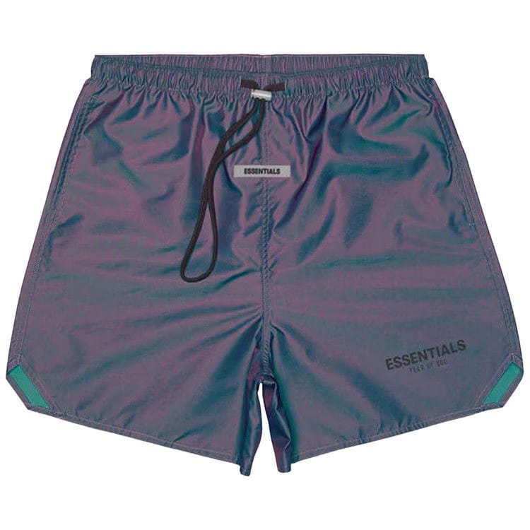 Fear of God Essentials Iridescent Nylon Running Shorts Multicolor