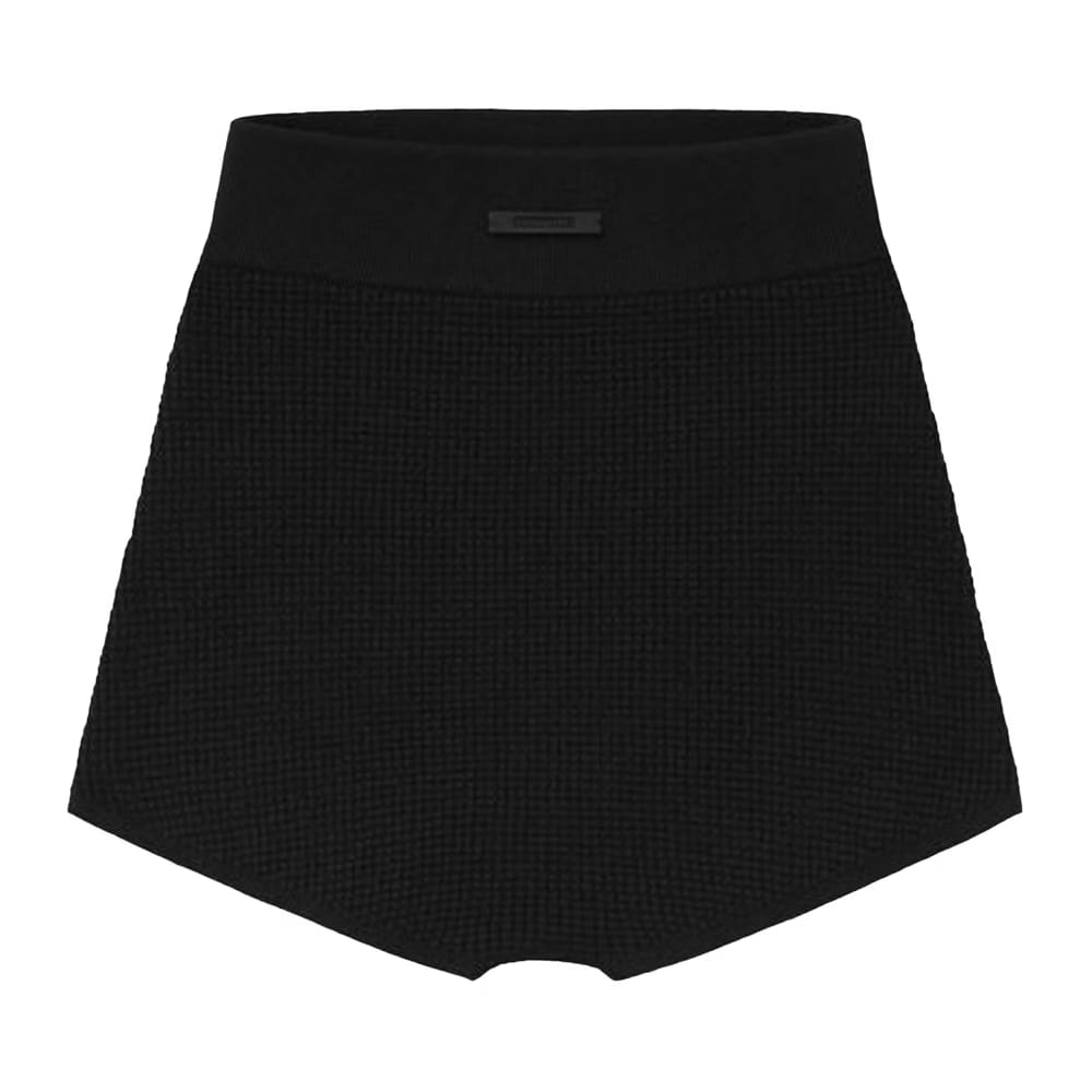 Fear of God Essentials Waffle Boy Shorts Vintage Black
