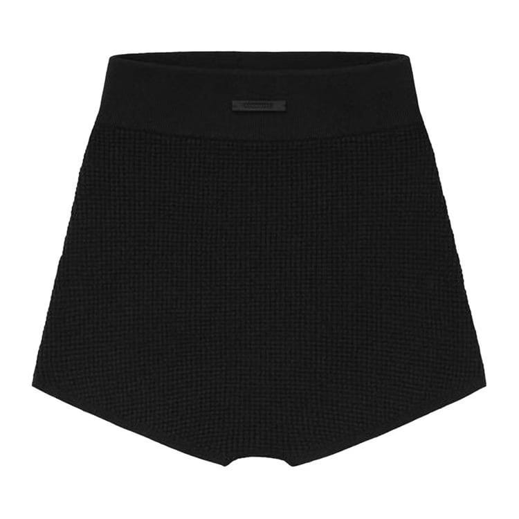 Fear of God Essentials Waffle Boy Shorts Vintage Black