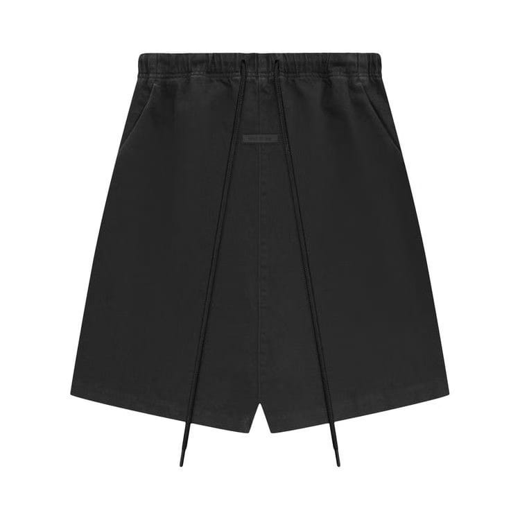 Fear of God Essentials Denim Relaxed Shorts Overdye Black Denim
