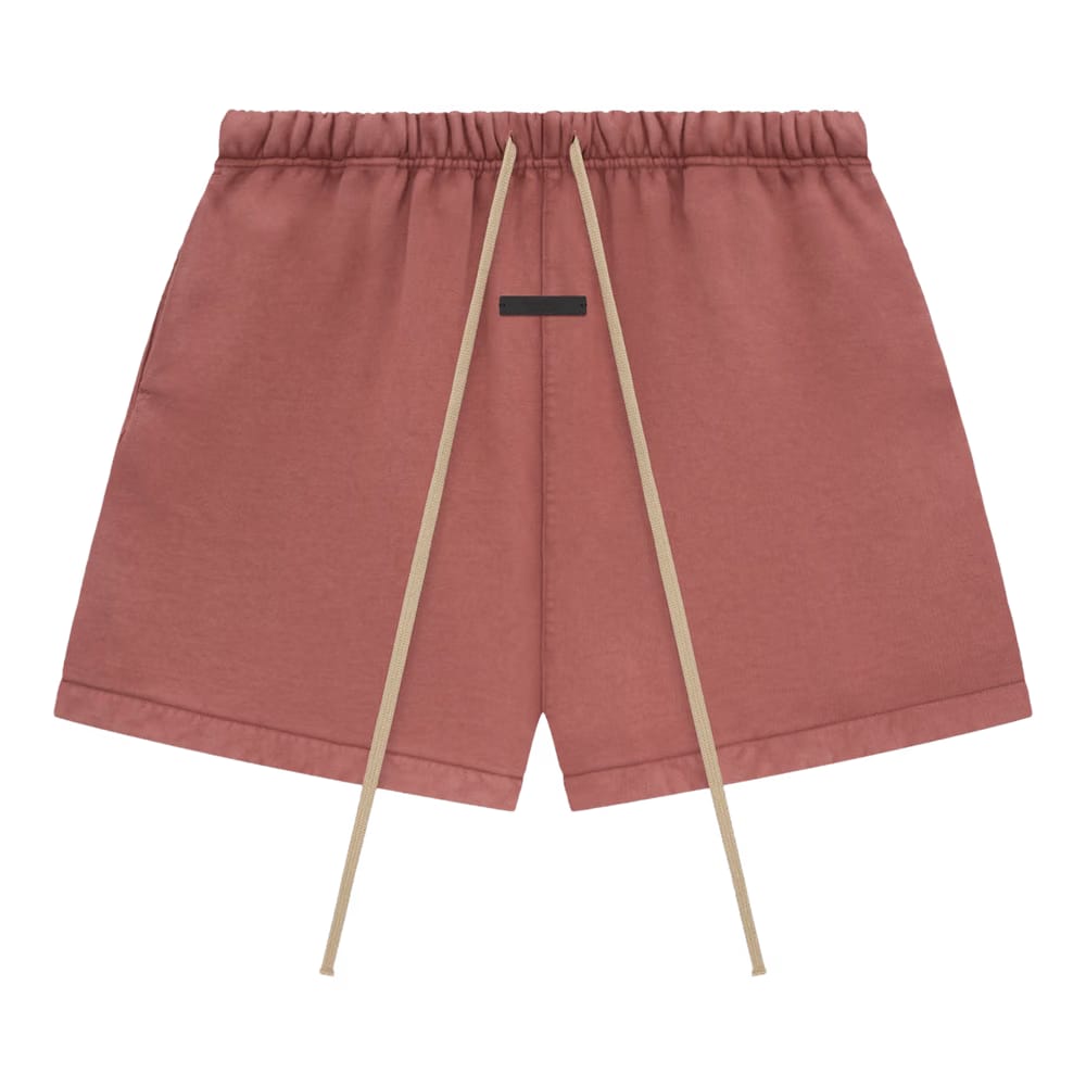 Fear of God Essentials Heavy Fleece Soccer Shorts Crimson