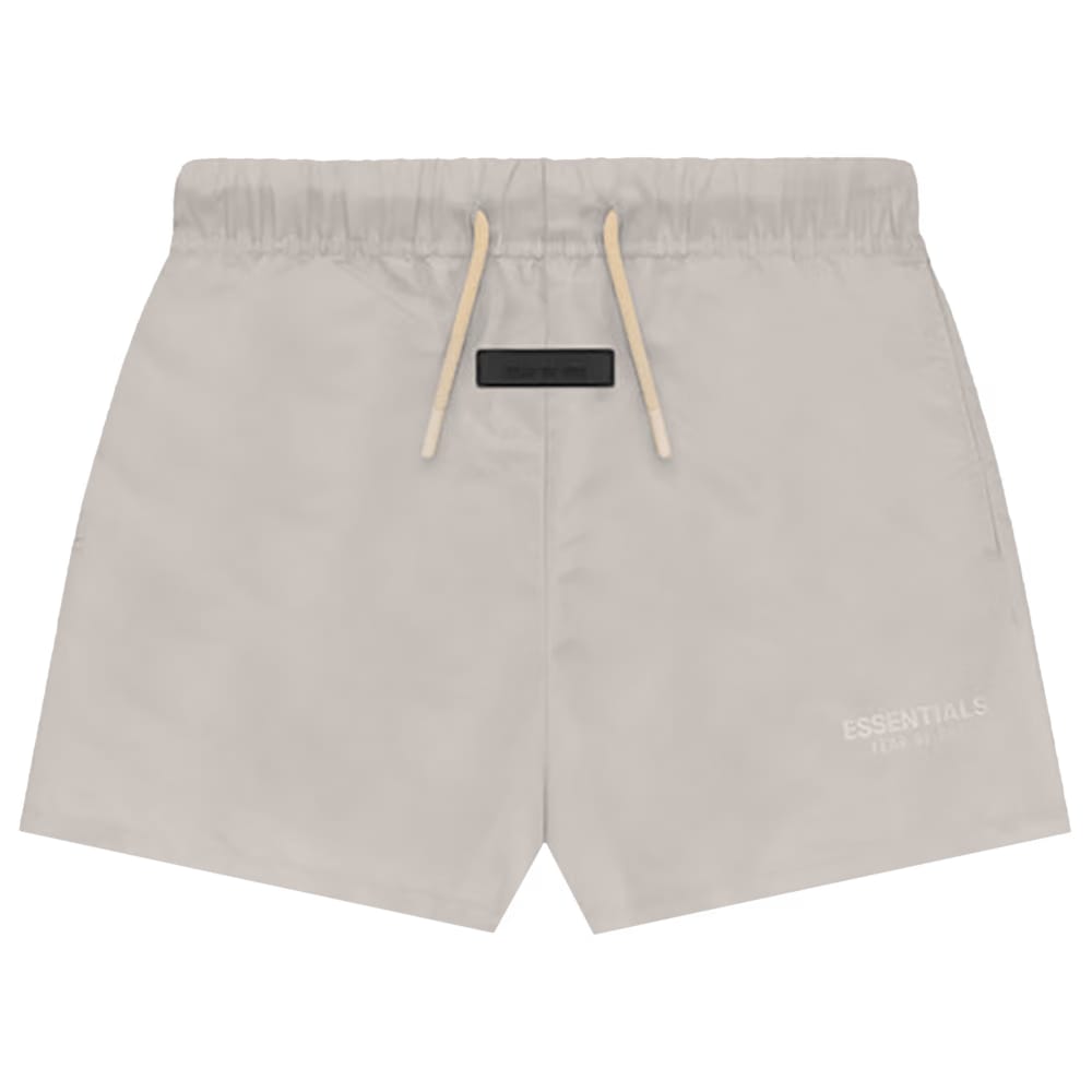 Fear of God Essentials Kids Running Shorts Silver Cloud