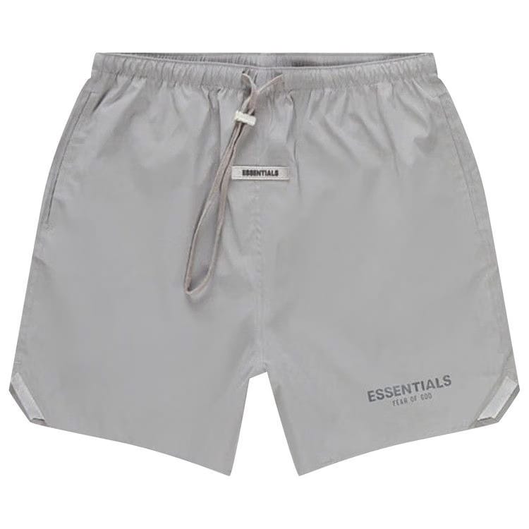 Fear of God Essentials Nylon Running Shorts Silver Reflective