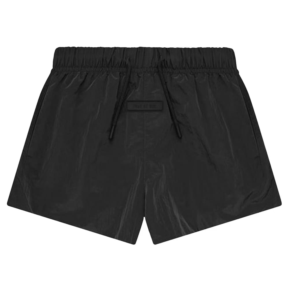 Fear of God Essentials Kids Crinkle Nylon Running Shorts Jet Black