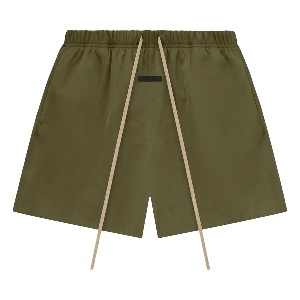 Fear of God Essentials Textured Nylon Soccer Shorts Olive
